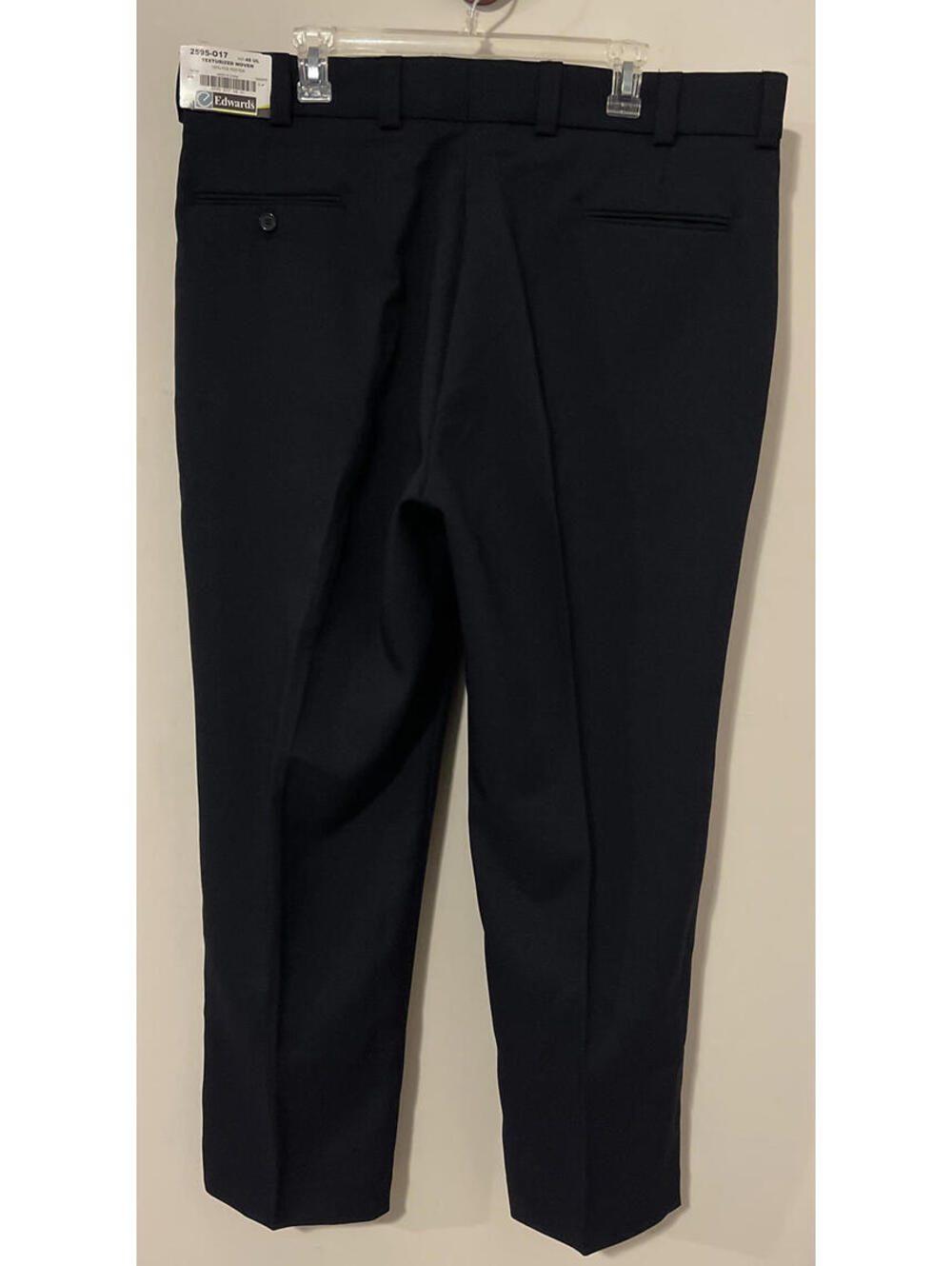 Edwards Mens 40x30 Blue Textured Woven Polyester Work Pants NWT! M1353